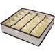 thumbnail image 5 of Organizadores de armario plegables de 24 compartimentos, divisores de cajones plegables, cajas de almacenamiento para ropa interior, sujetadores y calcetines (beige), 5 of 5