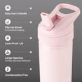 thumbnail image 2 of TAL 26oz Stainless Steel Ranger Water Bottle with Easy Sip Straw, Pink Shimmer, 2 of 7
