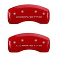thumbnail image 4 of MGP Caliper Covers 13007SCV5RD Corvette Logo - Red Powder Coat - Set of 4 Fits select: 2003-2004 CHEVROLET CORVETTE, 2002 CHEVROLET CORVETTE Z06, 4 of 7