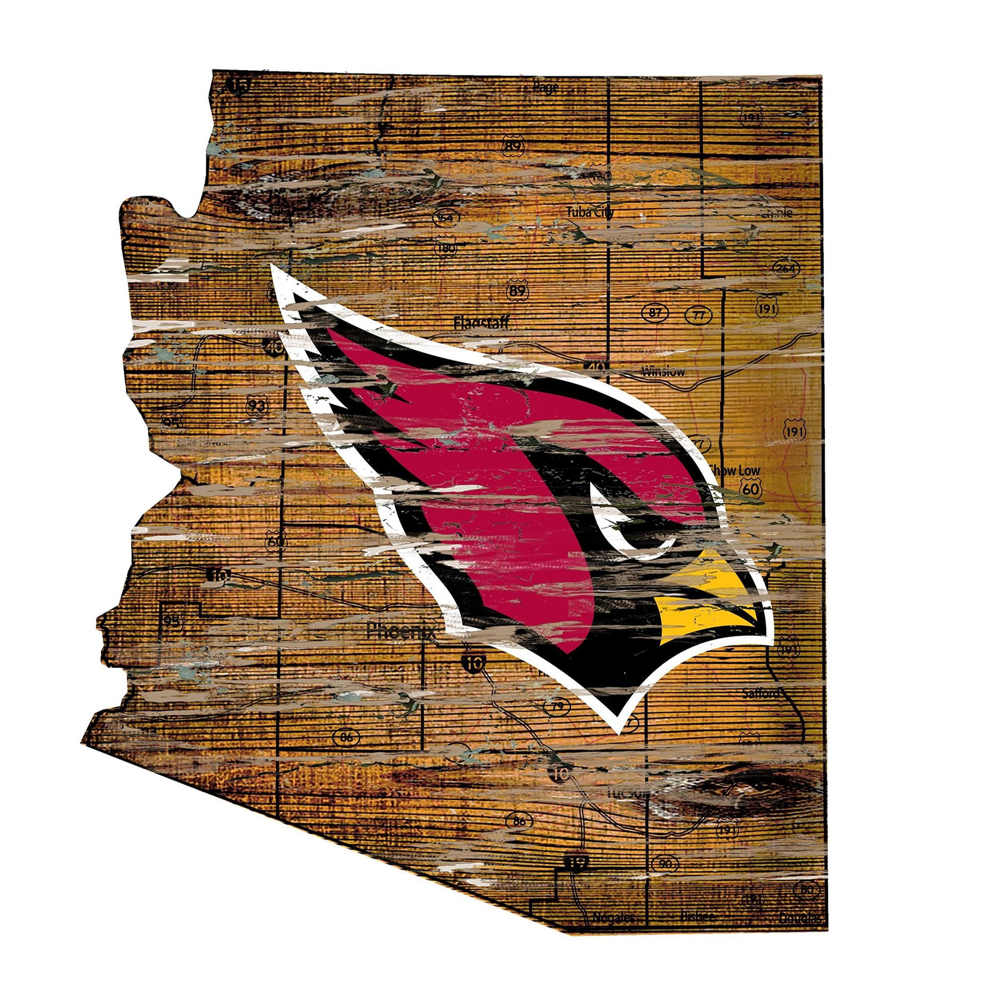Kansas City Chiefs 23.5" x 23.5" Distressed State with Logo Sign -  Walmart.com