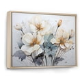 thumbnail image 2 of Designart "Graceful Grey-White Tulip Elegance" Tulips Floater Framed Canvas Wall Art, 2 of 5