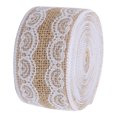 thumbnail image 1 of Lace Linen Roll,Burlap Ribbon 5.5yd DIY Burlap Tree Ribbon Burlap Ribbon Highly Versatile, 1 of 9