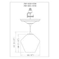 thumbnail image 3 of Worth Home Products PBN-6651-0750 Instant Pendant Recessed Light Conversion Kit with Clear Glass Shade - Brushed Brass, 3 of 4