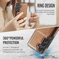 thumbnail image 4 of For Samsung Galaxy S24+ Plus Case, 2 in 1 Wallet Detachable Magnetic Back Cover with Cards Holder Bumper Compatible with Magsafe Shockproof Stand Phone Case for Samsung Galaxy S24+, Brown, 4 of 10