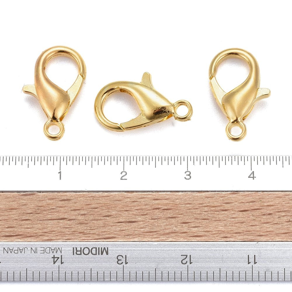 Zinc Alloy Lobster Claw Clasps Parrot Trigger Clasps Cadmium Free & Nickel Free & Lead Free Golden 16x8mm Hole: 2mm