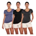 thumbnail image 1 of Paquete 3 Playera Mujer Dama Cuello V 100% Algodon Alfani, 1 of 8