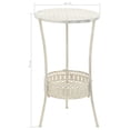 thumbnail image 4 of vidaXL Bistro Table Vintage Style Round Metal 40x70 cm White, 4 of 4