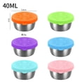 thumbnail image 2 of 6 Pack Salad Dressing Container to Go, 40Ml Reusable Small Condiment Containers with Lids, Leakproof Silicone, 2 of 7