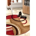 thumbnail image 4 of Well Woven 547804R Tapis Rond Moderne Arcs & Formes, Rouge - 3 Pi. 11 Po., 4 of 4