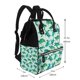 thumbnail image 2 of Disketp Green Sea Turtle Mochila de Pañales de Gran Capacidad con Múltiples Bolsillos, Mochila de Viaje Multifuncional para Bebé, Unisex, Moderna y Resistente, 2 of 6