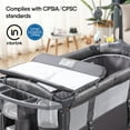 thumbnail image 5 of BabyBond Unisex Infant Flat Bedside Sleeper Bassinet, Diaper Changing Table with Wheels and Floding Frame for 0-36 Mmonths Baby (Grey), 5 of 8