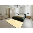 thumbnail image 4 of Ahgly Company Indoor Rectangle Contemporary Mustard Yellow Solid Area Rugs, 7' x 9', 4 of 6
