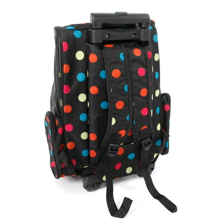 Dual Purposes Pet Portable Outdoors Draw-bar Box Double-shoulder Bag Carries Flower Color