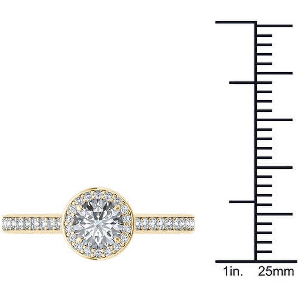 3/4 Carat T.W. Diamond Single Halo 14kt Yellow Gold Engagement Ring