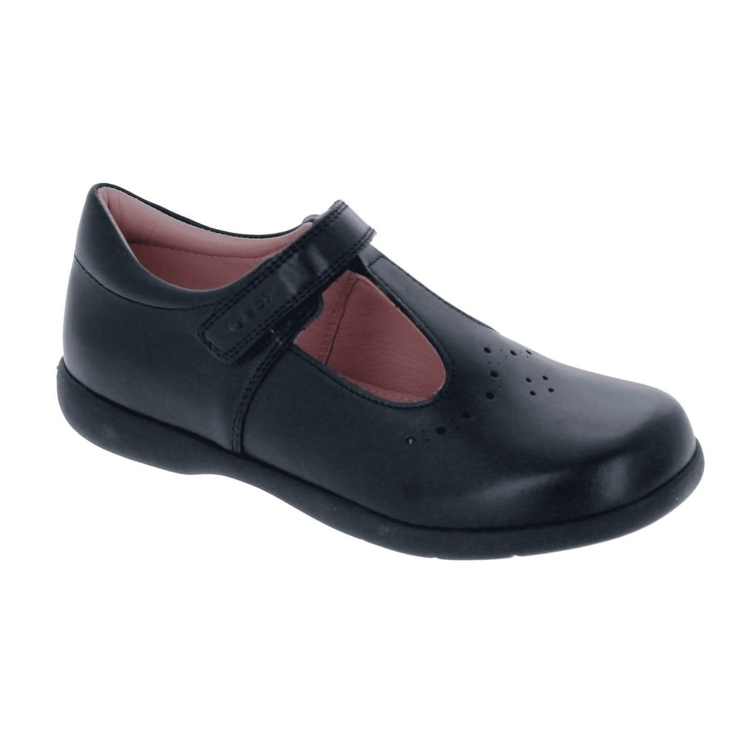 Geox Girls Naimara Perforated Patent Leather Mary Janes Black 12 Little Kid