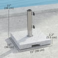 thumbnail image 3 of Outsunny Base Carrée pour Parasol de Patio, Support de Parasol avec Poignées, Gris, 3 of 10