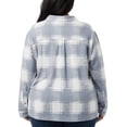 thumbnail image 5 of 32 Degrees Women's 4-way Stretch Soft Button-Up Shirt-Gray / S, 5 of 7