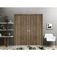 thumbnail image 3 of Sliding Closet Double Bi-fold Doors | Planum 0016 White Silk with Frosted Glass | Sturdy Tracks Moldings Trims Hardware Set | Wood Solid Bedroom Wardrobe Doors, 3 of 5
