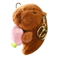 thumbnail image 1 of Llavero de Capibara Zanahoria Rosa, peluche colgante, 1 of 4