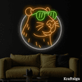 thumbnail image 4 of Craftnamesign Cool Capybara LED Neon Sign, Capybara Lover Gifts, Zoo Decor, 4 of 4