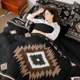 thumbnail image 4 of Castle Fairy Brown Aztec Bedding Comforter Set,Bohemian Theme King Bedding Sets, 4 of 8