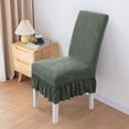 thumbnail image 5 of Nkmbld Chair Covers for Party, Removable Dining Room Chair Covers with Skirt Parson Chair Slipcovers Washable Chair Protector for Kitchen Wedding Party, Green, 5 of 8