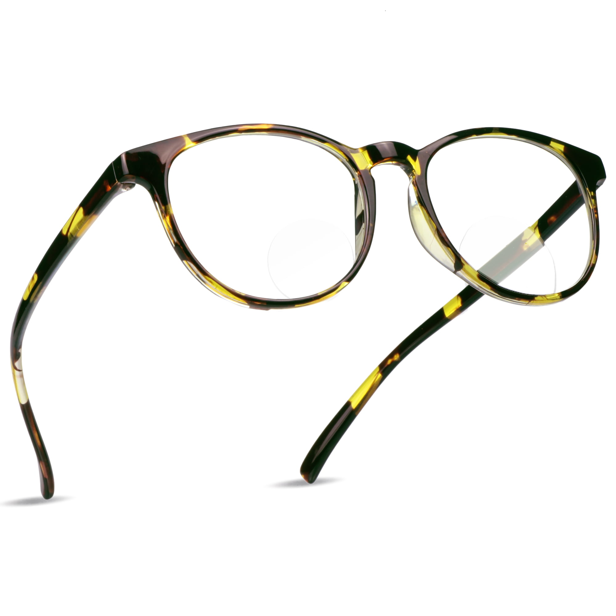 LifeArt Bifocal Reading Glasses with Round Lenses, Blue Light Blocking