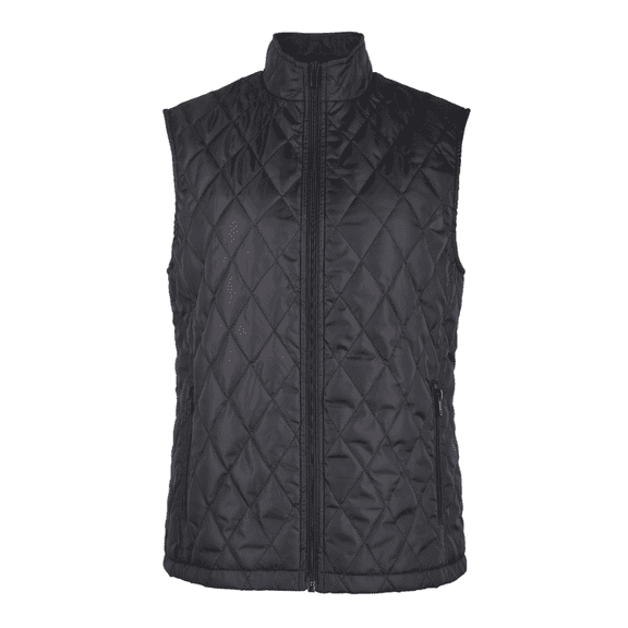 Women's Diamond Quilted Puffer Vest Stand Collar Lightweight Warm Sleeveless Outdoor Jacket With Zippered Pockets Warmth Fall & Winter Womenswear