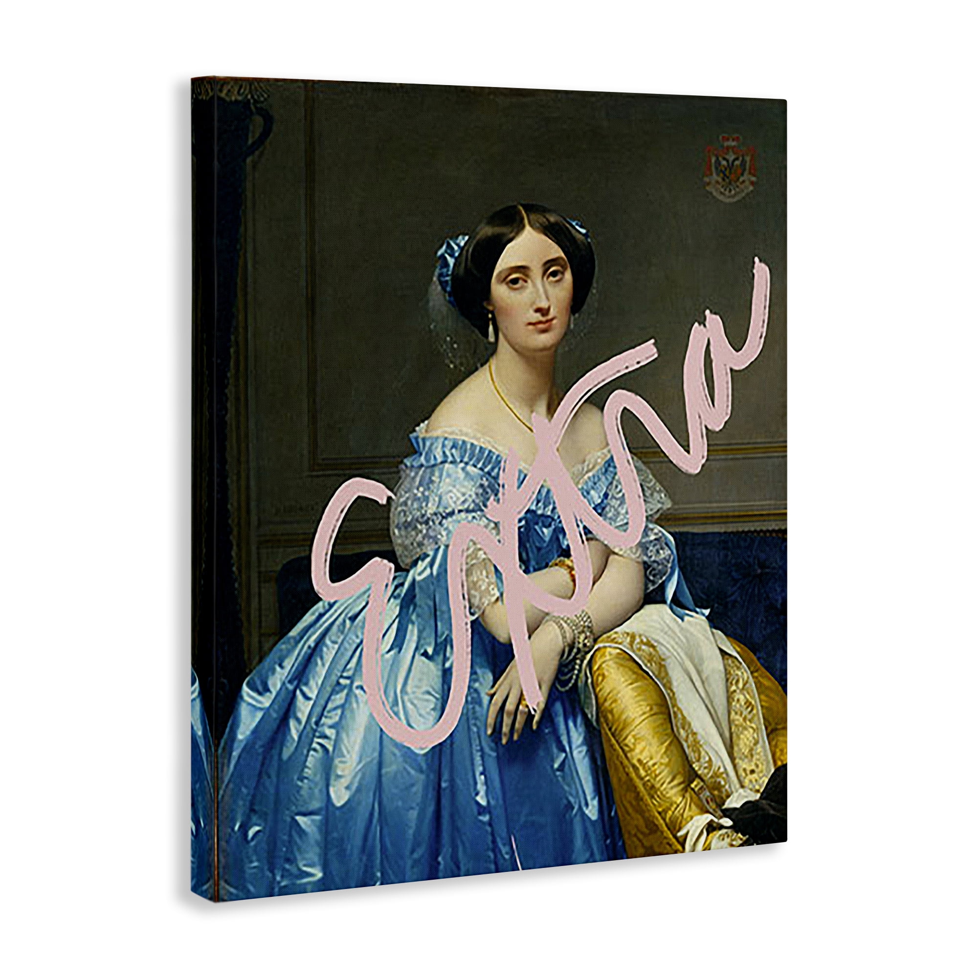 Stupell Industries Extra Classical Portrait Novelty & Humor Painting Wrapped Canvas Art Print Wall Art, 16 x 20