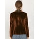 thumbnail image 5 of Abrigo de Oficina Allegra K Chaqueta de Terciopelo con Botones y Cuello Chal Marrón M, 5 of 7