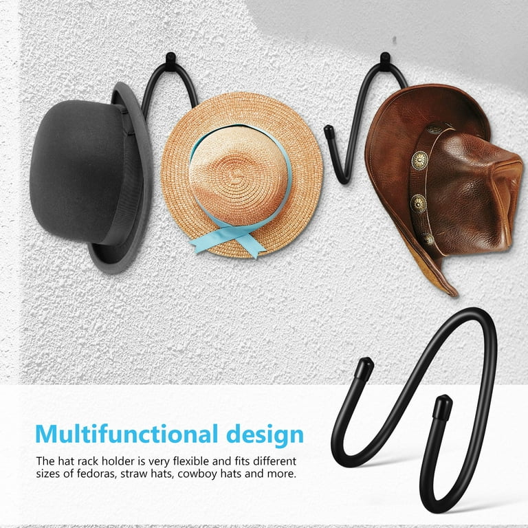2 Pcs Hat Racks Wall Mount Hat Hangers Hat Hooks Multifunctional