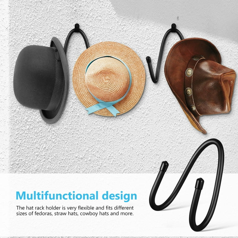 Hat Rack Wall Mount Hat Hanger Hook Multifunctional Storage Holder