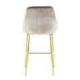 thumbnail image 5 of Marcel Contemporary/Glam Counter Stool in Gold Metal and Silver Velvet by LumiSource - Set of 2, 5 of 7