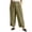Army Green, variant on Plus Size Women's Textured Cropped Wide Leg Pants Ruffle High Waist Loose Business Casual Trousers with Pockets Loungewear Pants White