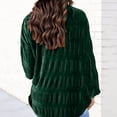 thumbnail image 4 of New Trendy!Homenesgenics Velvet Tops for Women Women's Ladies V-Neck Loose Tops Casual T-Shirts Long Sleeve Blouse/Green XXXL, 4 of 7