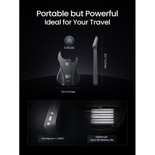 AeroBand Guitar Stringless Acoustic Electric Guitar Portable with