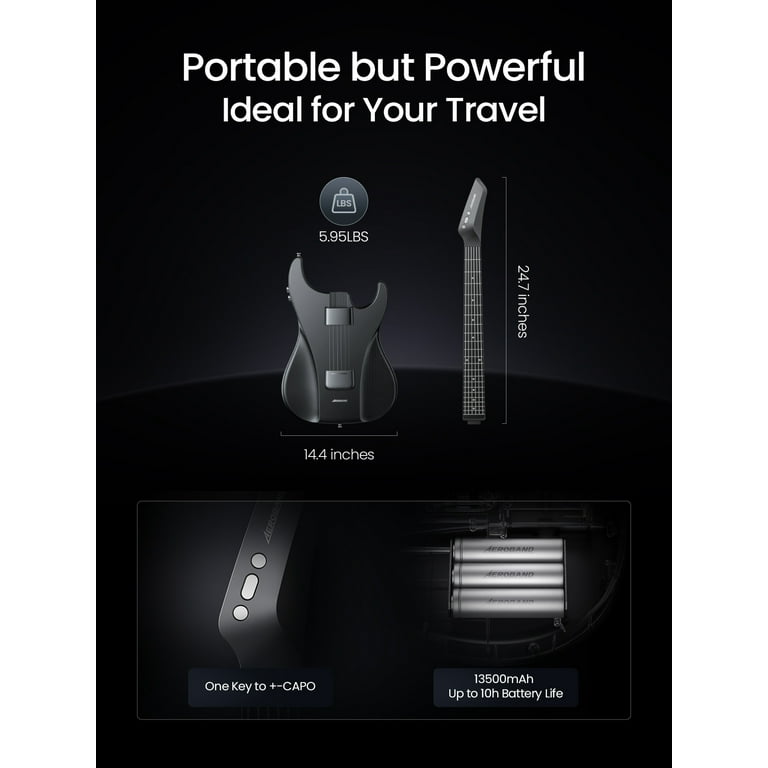 AeroBand Portable Stringless Acoustic Electric Guitar for