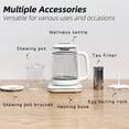 thumbnail image 2 of Health Pot, 1.5L Double-Layer Glass Electric Kettle with Stew Pot, 9-in-1 Multi-Function Tea Maker for Soup, Porridge, Herbal Tea, Stainless Steel Ba, 2 of 7