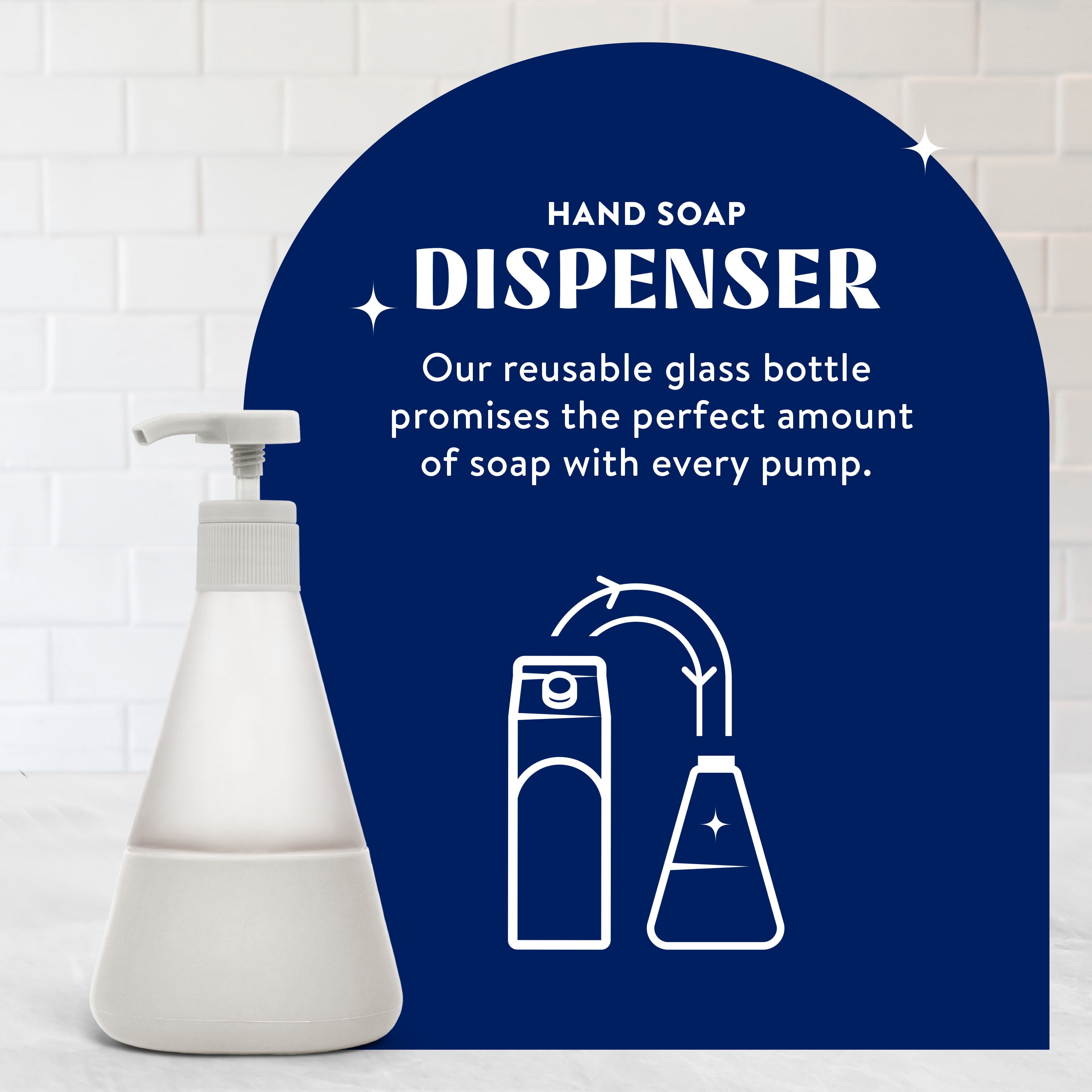 Cleancult Liquid Hand Soap Glass Dispenser, Shatter Resistant, Stone Gray, 2 Pack, 12 oz