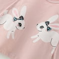 thumbnail image 3 of Little hand Little Girls'Long Sleeve Tee Shirt Rabbit Cotton Casual Crewneck Graphic Tops T-Shirts Pink 4-10T, 3 of 6
