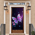 thumbnail image 6 of Beautiful Purple Themed Backdrop Banner with Butterfly and Flower Elements Party Decorations Photography Props Background for Birthday Parties Valentine's Day Celebrations General Parties, 6 of 7