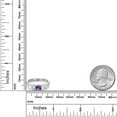 thumbnail image 6 of Gem Stone King 925 Sterling Silver Purple Amethyst and Simulated White Opal Engagement Ring for Women | 1.48 Cttw | Round 5MM | Gemstone February Birthstone | Size 5, 6 of 6