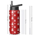 thumbnail image 4 of Christmas 18 oz Insulated Stainless Steel Water Bottle with Straw & Cleaning Brush , Leakproof, BPA-Free, 304 Stainless Steel, Wide Mouth, Travel Mug for Car, Gym, Office, 4 of 5