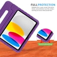 thumbnail image 3 of HDE iPad 10th Generation Case for Kids Shockproof iPad Cover 10.9 inch with Multi Angle Viewing Handle Stand Purple, 3 of 6