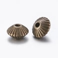 thumbnail image 2 of Tibetan Style Alloy Spacer Beads Lead Free & Cadmium Free Bicone Bronze 7.5x4.6mm Hole: 1mm, 2 of 2