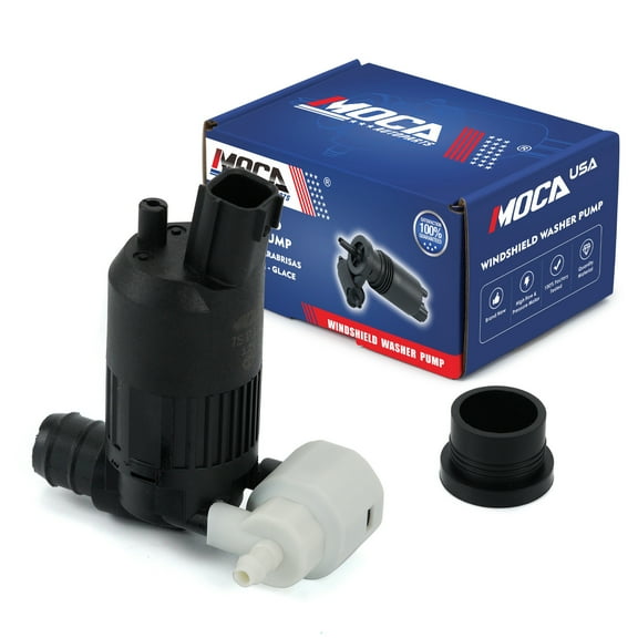 MOCA AUTOPARTS Front & Rear Windshield Washer Pump Fit for 2004-2007 Dodge Caravan & 2007-2023 Ford Edge & 2010-2019 Lincoln MKT