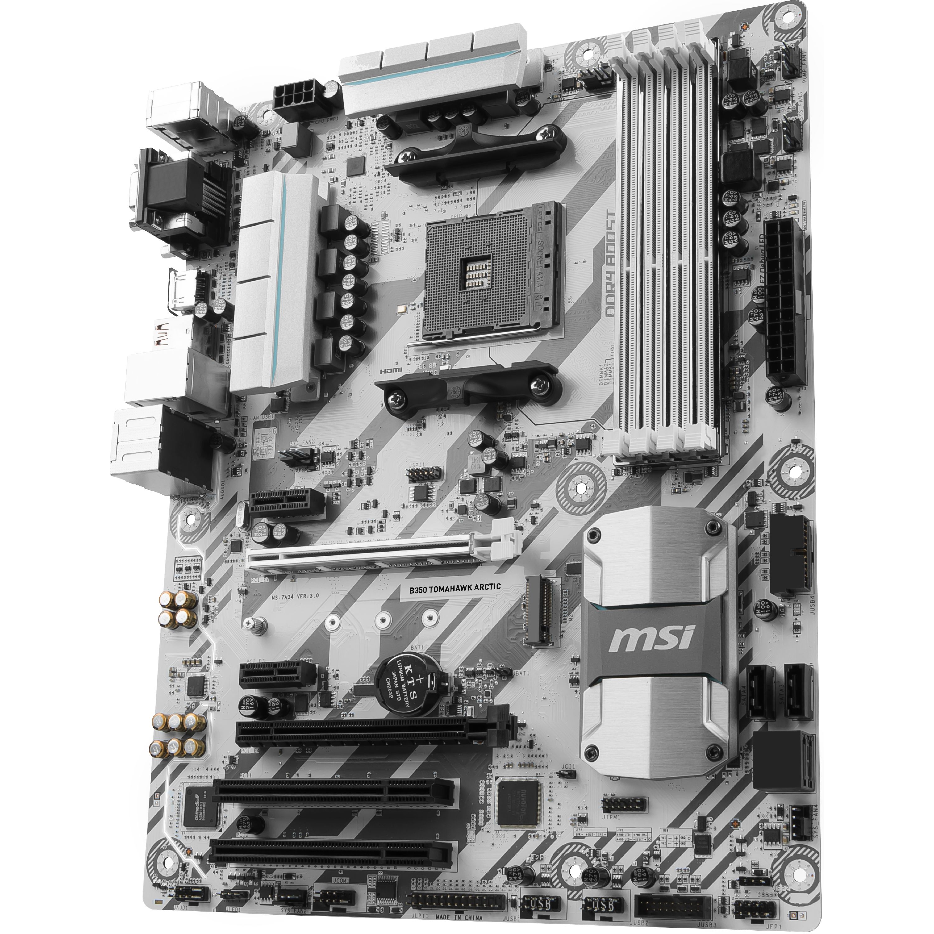 B350 TOMAHAWK ARCTIC Desktop Motherboard - Walmart.com