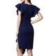 thumbnail image 5 of Vestido de tubo sexy con mangas con volantes y escote en V profundo a la moda de verano para mujer Fridja  bnh1652, 5 of 9
