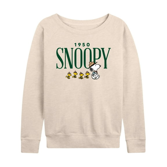 Peanuts - 1950's Camper Snoopy - Women's Lightweight French Terry Long Sleeve Shirt