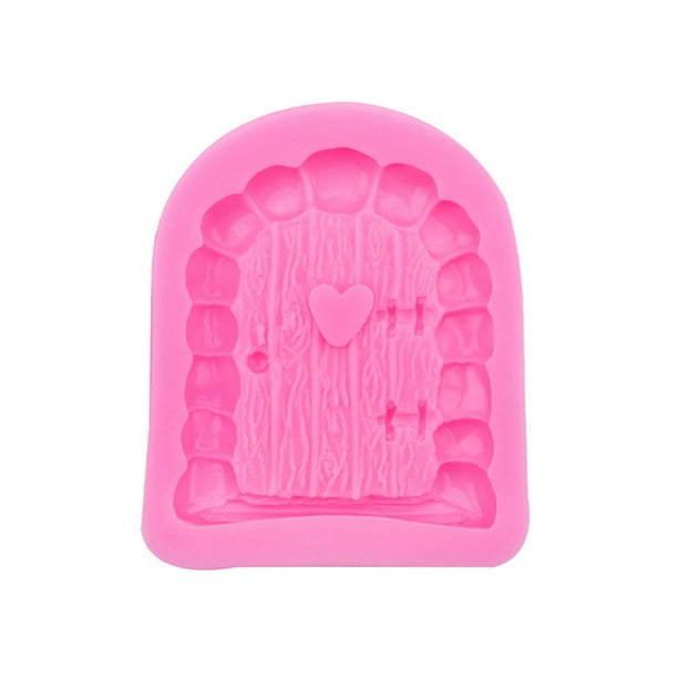 Bewildely Molde de silicona para Fondant con forma de puerta, utensilios de cocina para postres de Chocolate reutilizables, molde para hornear de Herramientas y accesorios para hornear